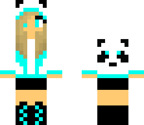 blue panda girl