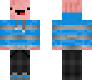 derpy cyan hoodie pig