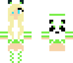 blonde panda girl