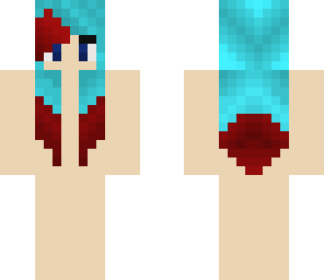 blue red tipped hair base