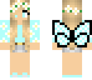 cute teal white fairy
