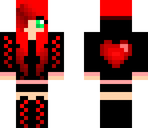 red heart girl