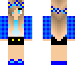 blue plaid flower girl