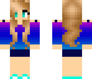 purple and turquoise girl