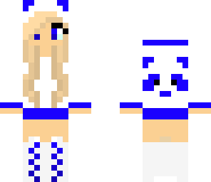 blue panda girl