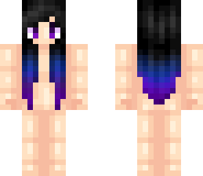 black ombre blue purple hair base