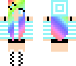 rainbow beanie girl