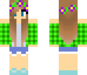 flower crown green girl