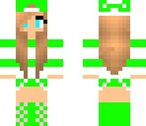 green girl beautiful