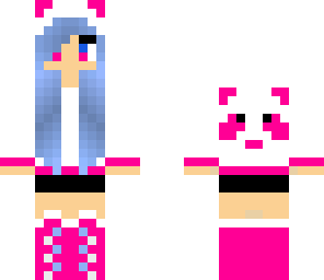 pink and blue pandagirl