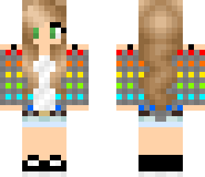 rainbow plaid girl