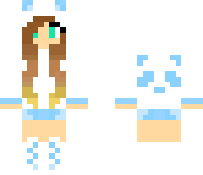 blue girl panda