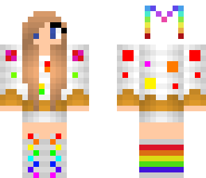 cute randbow skin for girls
