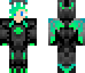 neon dragon suit long haired boy