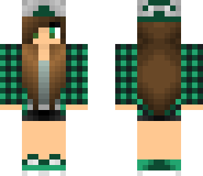 green skater girl