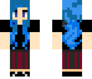 now with full blue hair