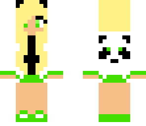 green panda girl