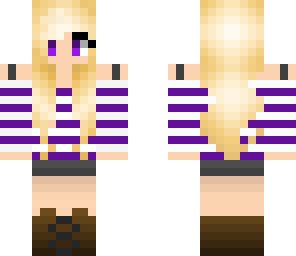 purple striped girl
