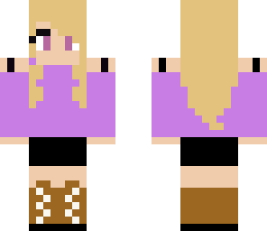 cute girl in lavender