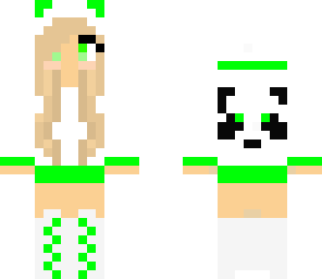 green panda girl