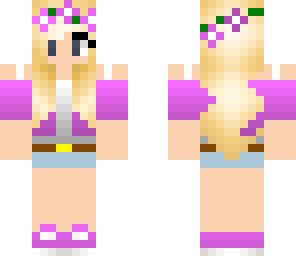 purple blond springy girl