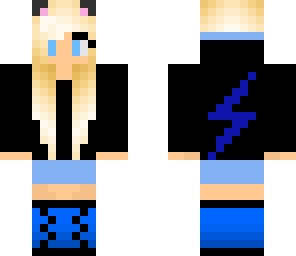 blue lighting cat girl