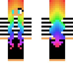 rainbow hair girl