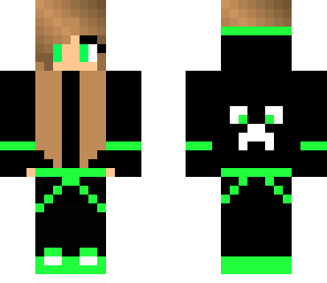 black and teal creeper girl