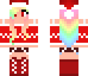 rainbow hair christmas girl