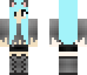 blue cat girl