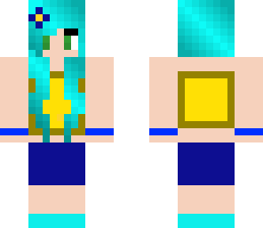 teal haired girl