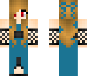 cyan dress blonde vampire girl