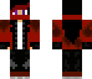 red ninja with purple eyes