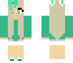 turquoise bunny girl