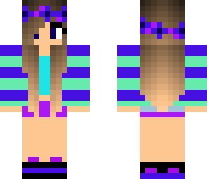 blue and purple girl teen