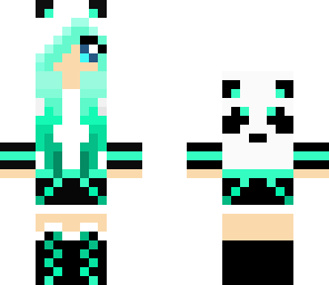 blue panda girl