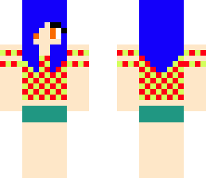 blue hair girl 