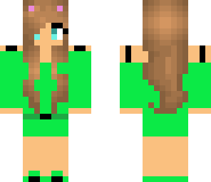cute green girl skin
