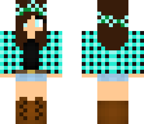checkered blue girl edit