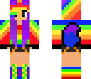 cronathecat's rainbow wolf girl