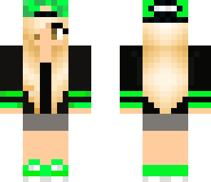 green sporty girl
