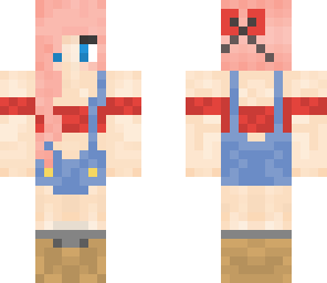 hick overalls girl