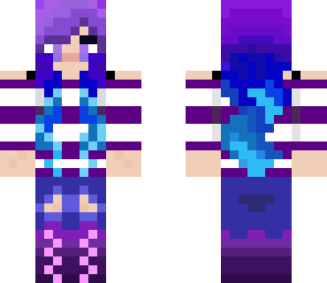 purple to blue gradient hair