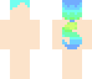 blue green ponytail base