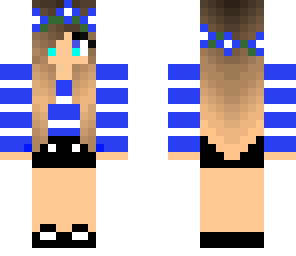 cute girl in blue
