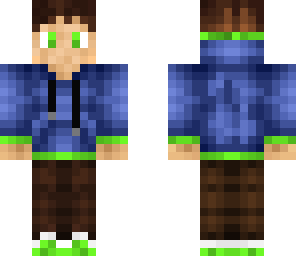 blue and brown hoodie boy