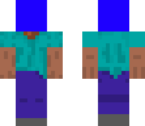 steve with blue head and mask
