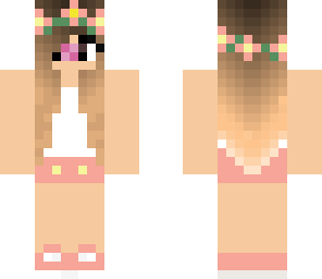 cute girl with pink nose