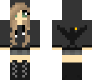 crow headphones hoodie girl