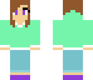 mint hoodie girl